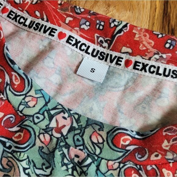 🤸♀️3 for 12🤸♂️ Handkerchief Style Crew Tee Top Small - Picture 4 of 6